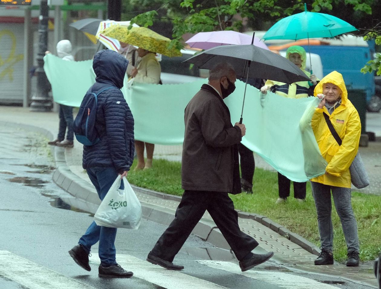  Protest w obronie drzew na ul. Lipowej w Lublinie (zdjęcie 1) - Autor: Maciej Kaczanowski