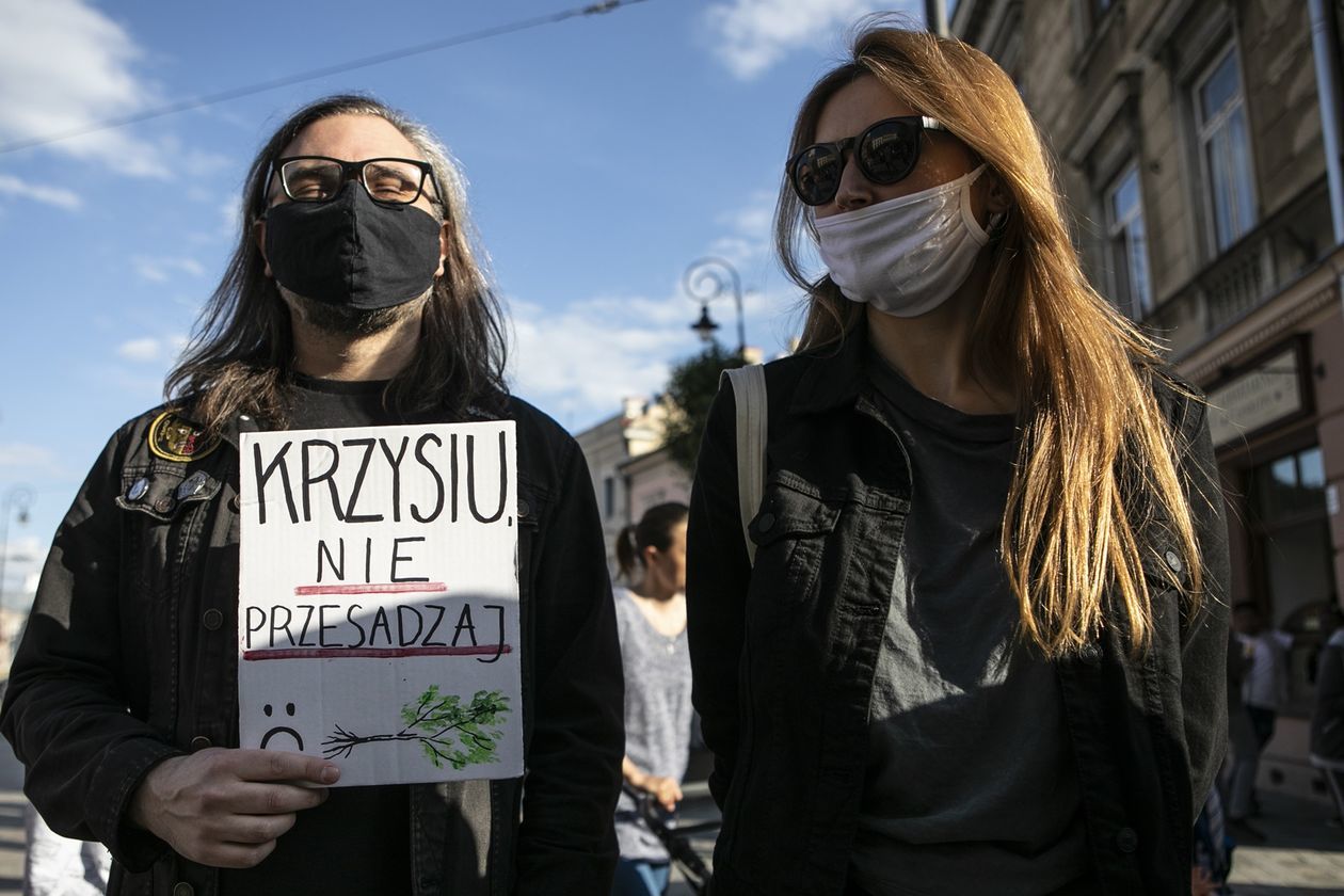  Protest przed Ratuszem w obronie drzew (zdjęcie 1) - Autor: Jacek Szydłowski