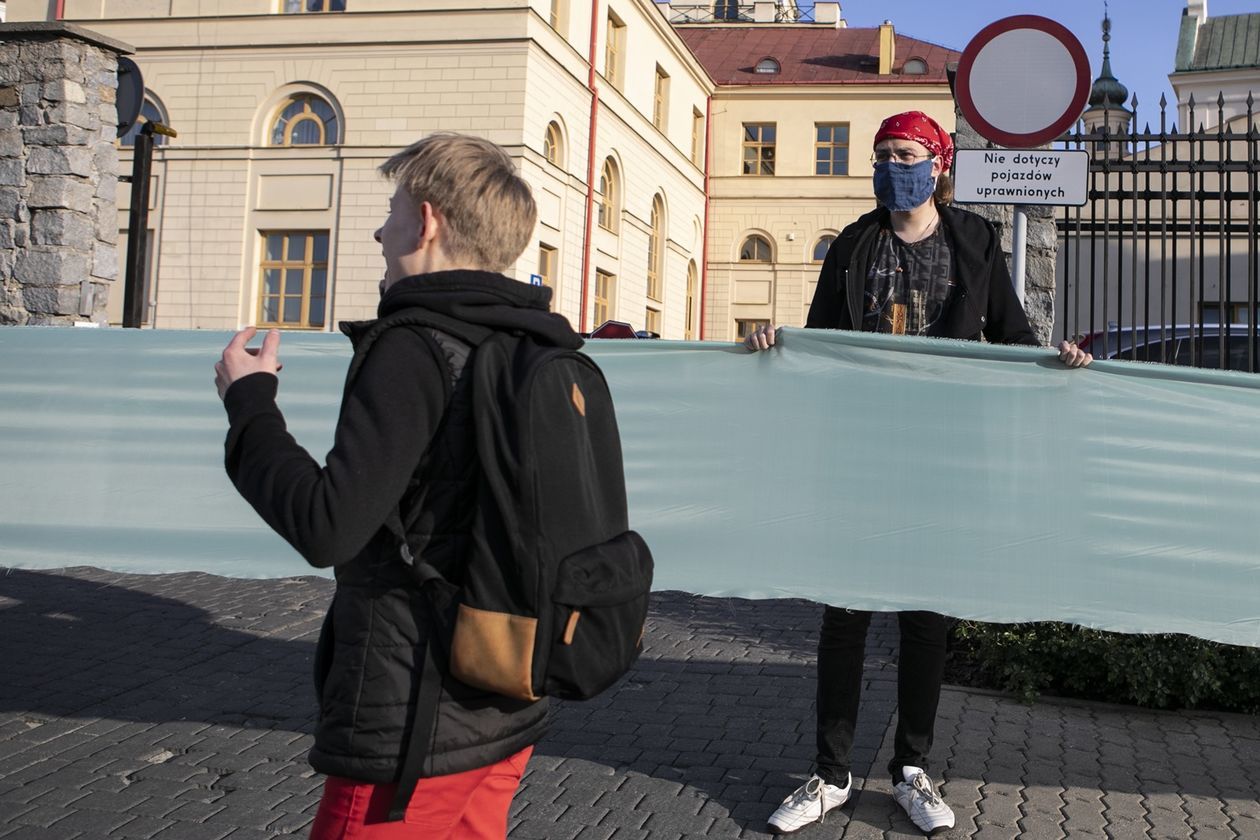  Protest przed Ratuszem w obronie drzew (zdjęcie 1) - Autor: Jacek Szydłowski