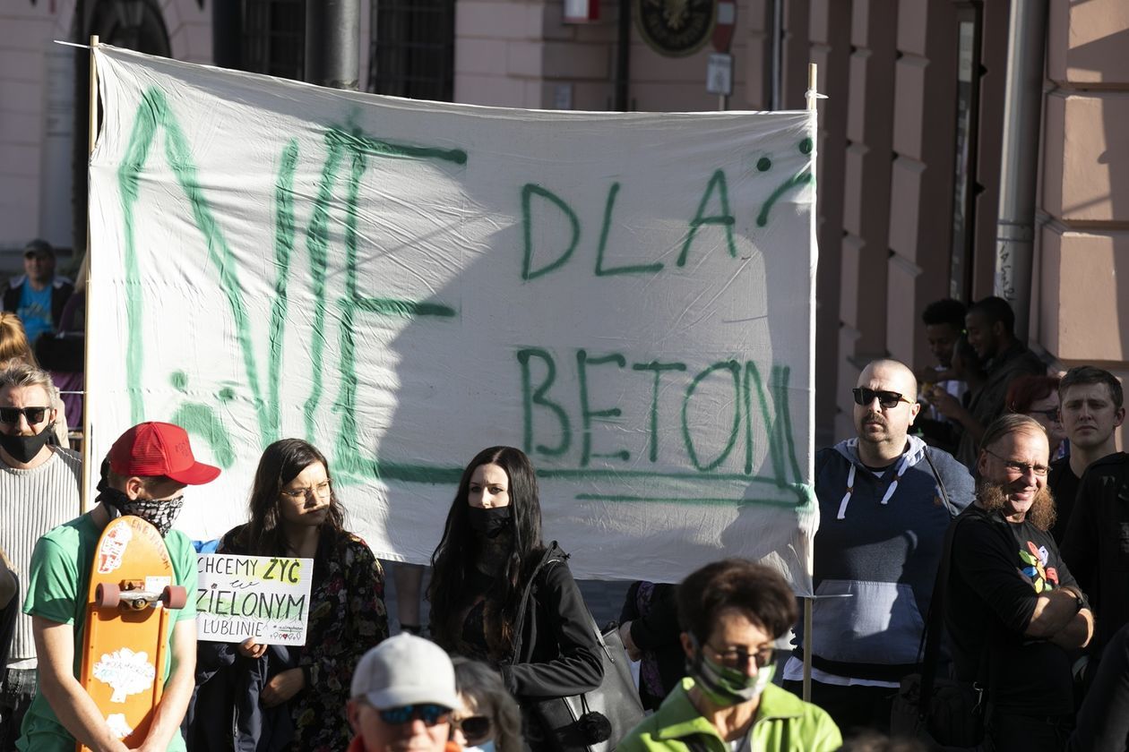  Protest przed Ratuszem w obronie drzew (zdjęcie 1) - Autor: Jacek Szydłowski