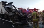 Wypadek i pożar ciężarówki koło Lublina (zdjęcie 2)