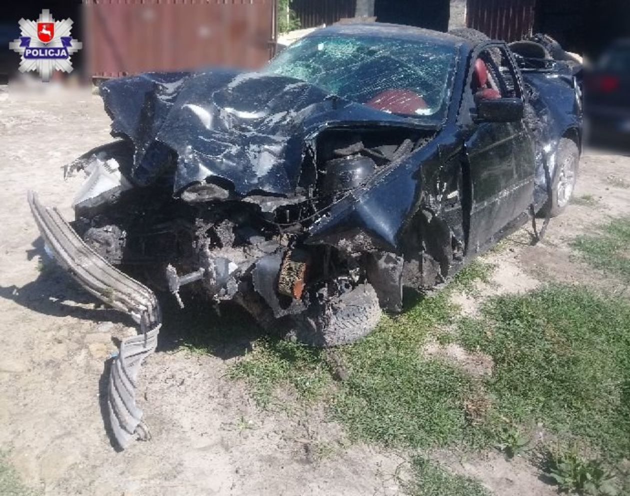 Wypadek BMW w powiecie tomaszowskim - Autor: Policja