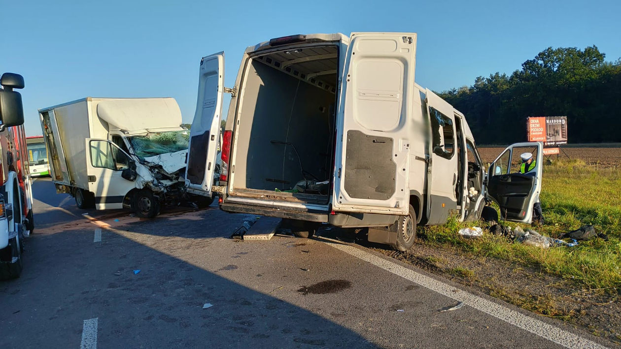 Śmiertelny wypadek w Świdniku. Zderzenie dwóch busów