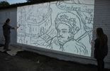 Prace przy muralu w Bełżycach (zdjęcie 2)