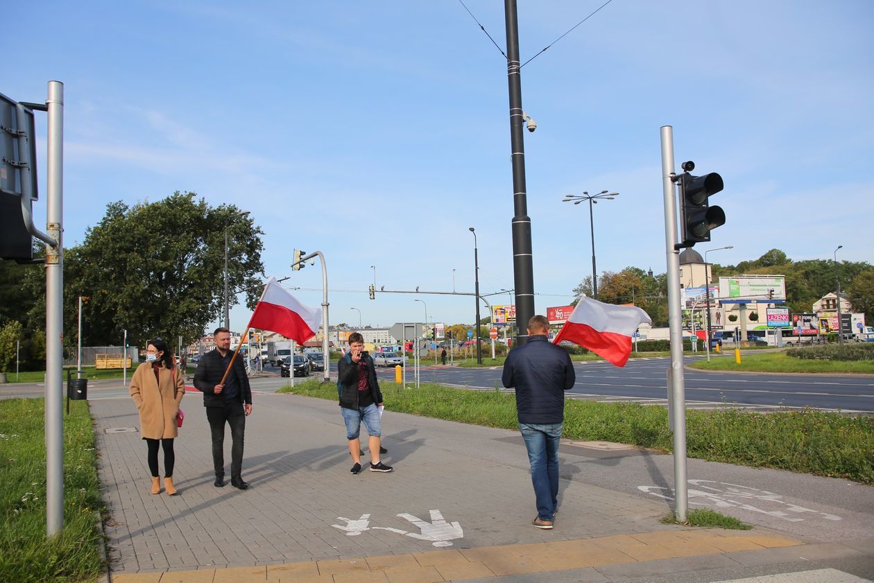  Protest rolników na Rondzie Dmowskiego (zdjęcie 1) - Autor: Piotr Michalski