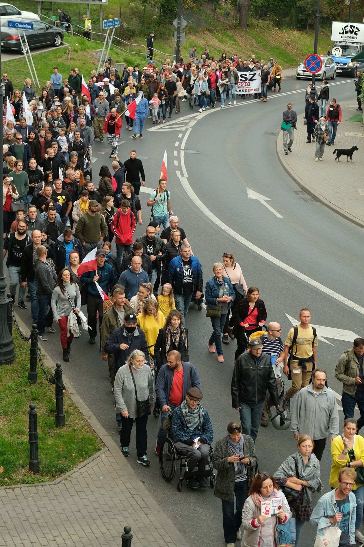  Nie wierzą w pandemię. Protest w Lublinie (zdjęcie 1) - Autor: Maciej Kaczanowski