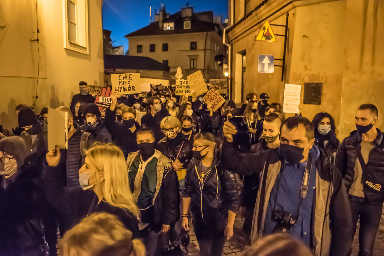  Protest kobiet w Lublinie. Sobota (zdjęcie 1) - Autor: Tomasz Tylus