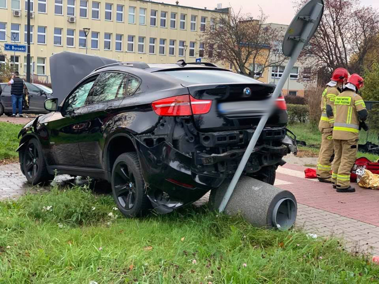  Wypadek na ul. Związkowej w Lublinie (zdjęcie 1) - Autor: KW