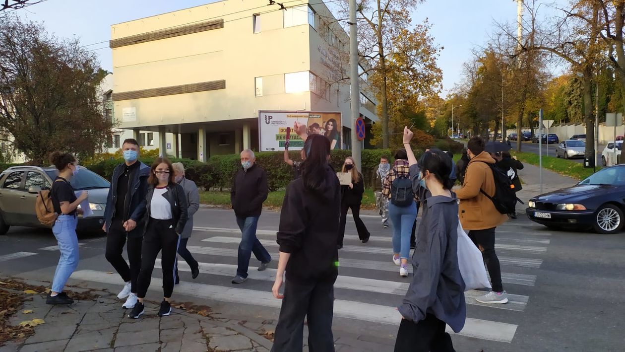  Protest przy ul. Głębokiej w Lublinie (zdjęcie 1) - Autor: Piotr Michalski