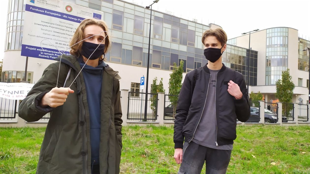 Protest przy ul. Głębokiej w Lublinie