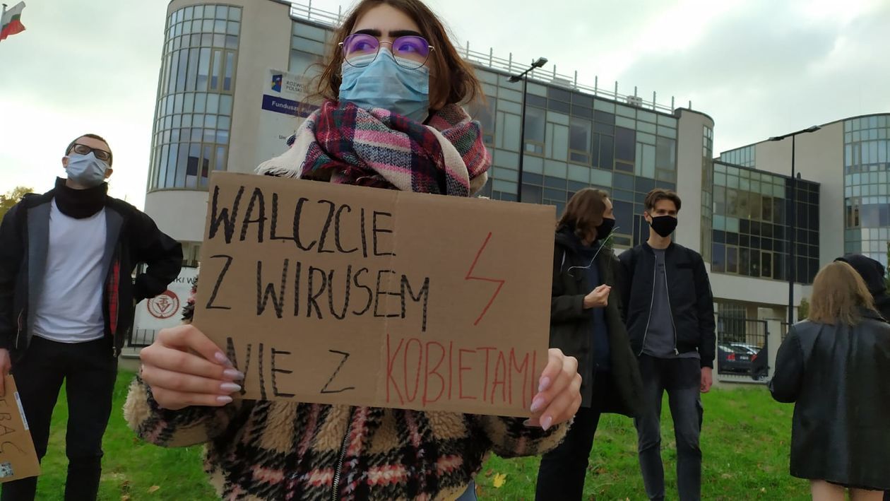  Protest przy ul. Głębokiej w Lublinie (zdjęcie 1) - Autor: Piotr Michalski