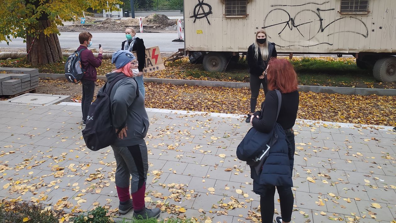  Protest na Al. Racławickich w Lublinie (zdjęcie 1) - Autor: Dominik Smaga