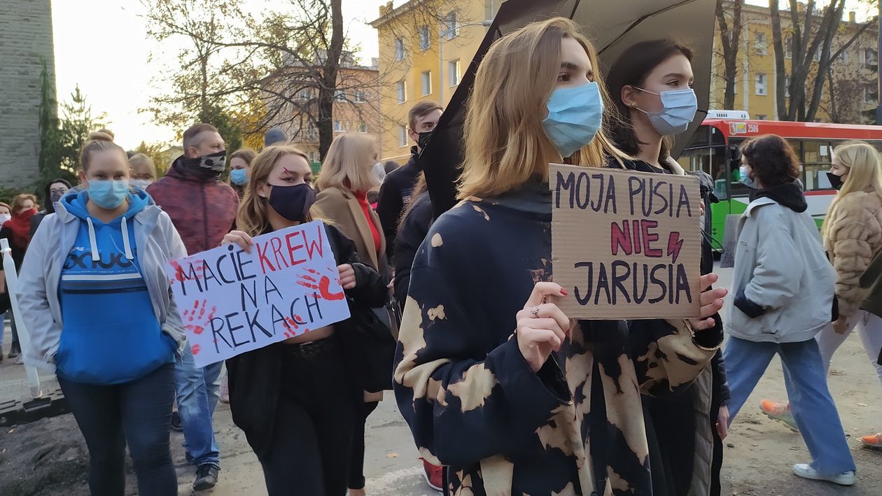  Protest na Al. Racławickich w Lublinie (zdjęcie 1) - Autor: Dominik Smaga