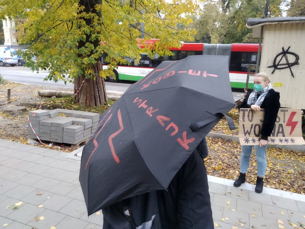 Protest na Al. Racławickich w Lublinie