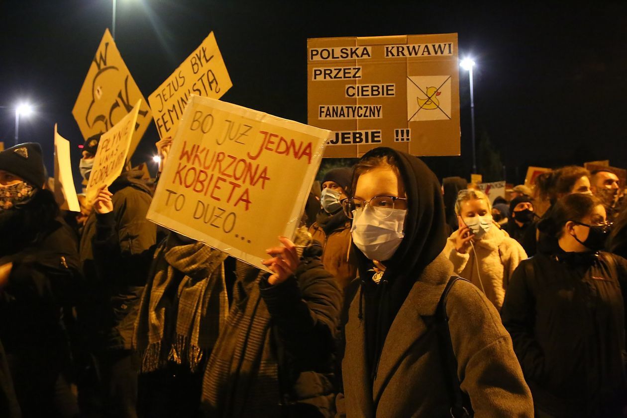  Piątkowa manifestacja w Lublinie (zdjęcie 1) - Autor: Piotr MIchalski