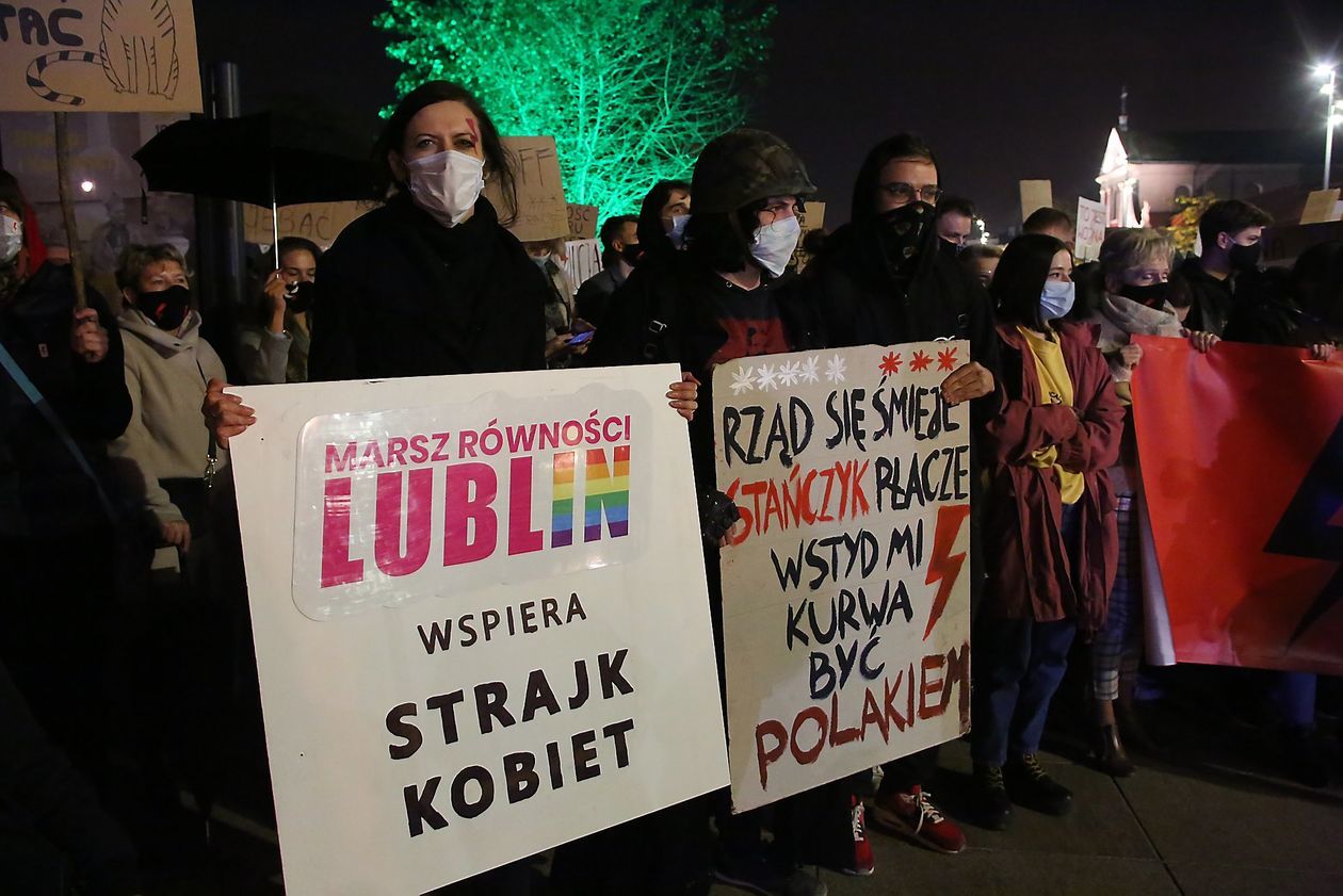  Piątkowa manifestacja w Lublinie (zdjęcie 1) - Autor: Piotr MIchalski