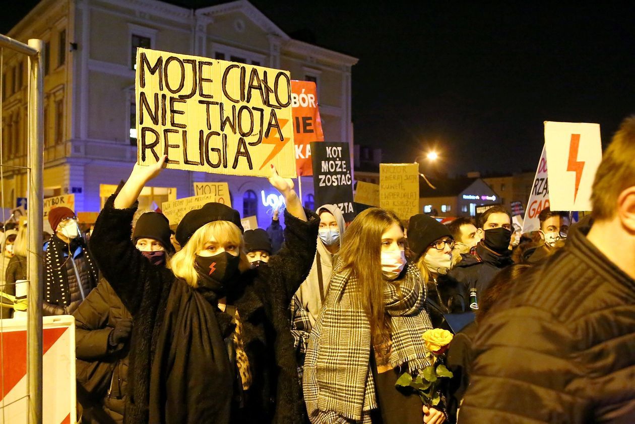  Piątkowa manifestacja w Lublinie (zdjęcie 1) - Autor: Piotr MIchalski