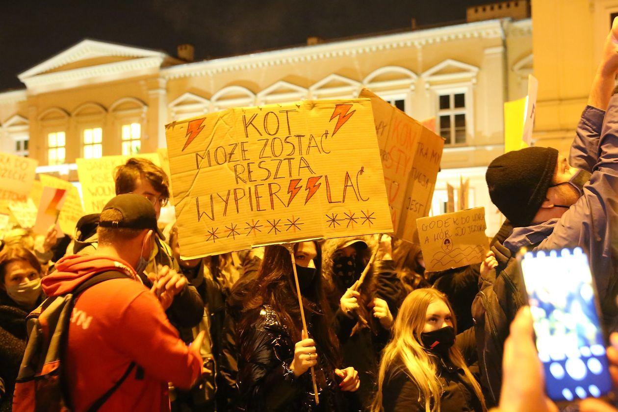  Piątkowa manifestacja w Lublinie (zdjęcie 1) - Autor: Piotr MIchalski