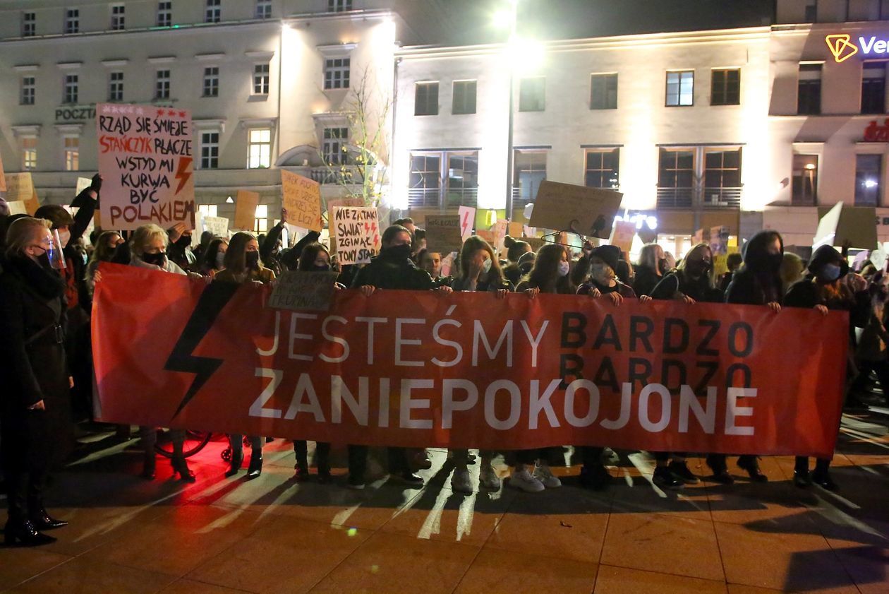  Piątkowa manifestacja w Lublinie (zdjęcie 1) - Autor: Piotr MIchalski