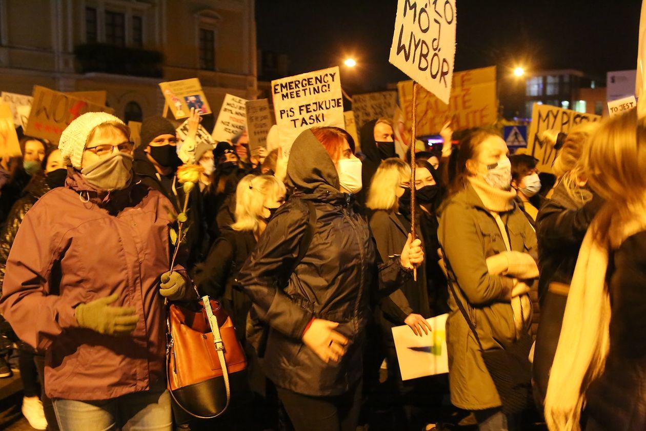  Piątkowa manifestacja w Lublinie (zdjęcie 1) - Autor: Piotr MIchalski