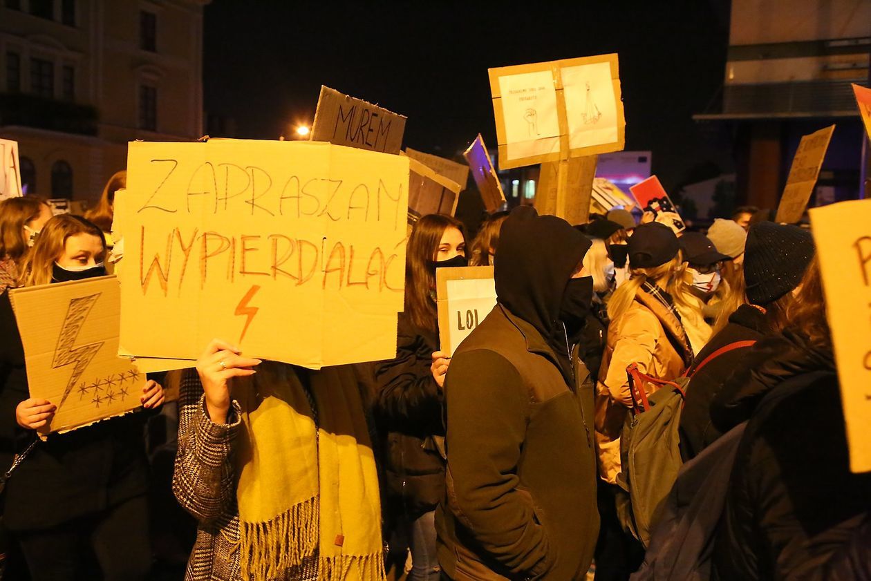  Piątkowa manifestacja w Lublinie (zdjęcie 1) - Autor: Piotr MIchalski