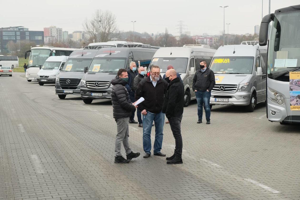  Protest przewoźników w Lublinie (zdjęcie 1) - Autor: Maciej Kaczanowski