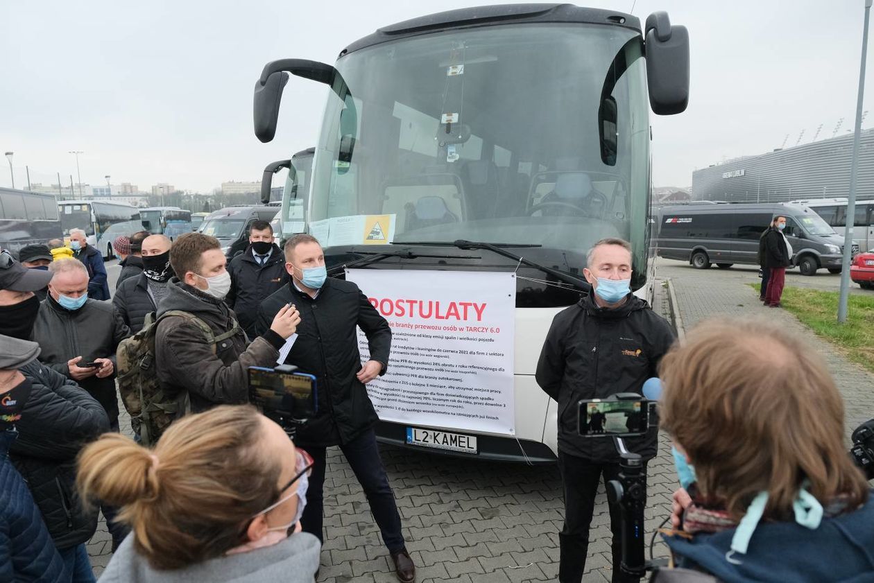  Protest przewoźników w Lublinie (zdjęcie 1) - Autor: Maciej Kaczanowski