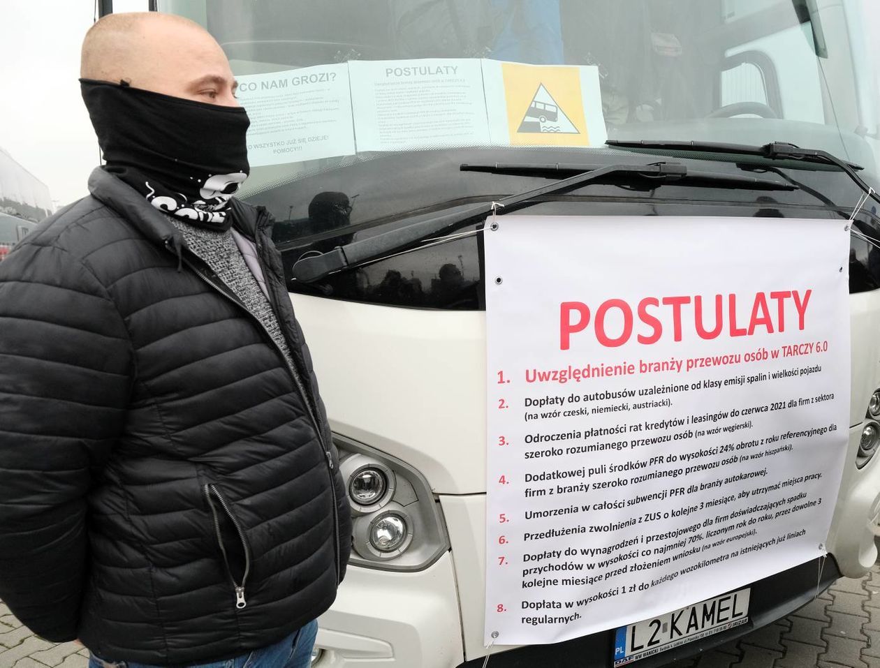  Protest przewoźników w Lublinie (zdjęcie 1) - Autor: Maciej Kaczanowski