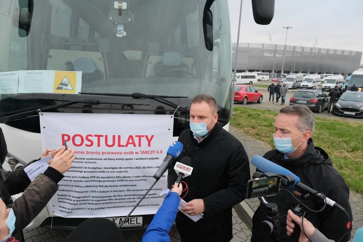  Protest przewoźników w Lublinie (zdjęcie 1) - Autor: Maciej Kaczanowski