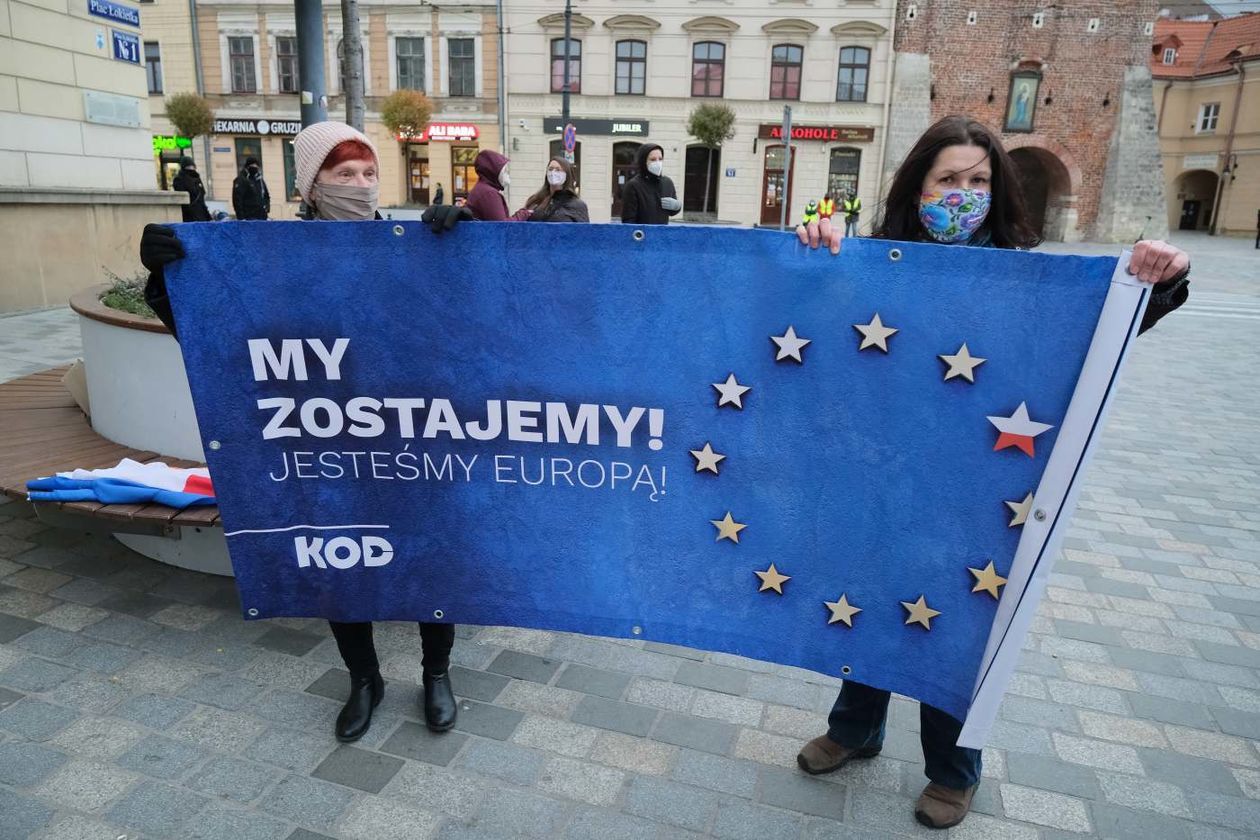  W Lublinie protestowali przeciwko wyjściu Polski z Unii Europejskiej (zdjęcie 1) - Autor: Maciej Kaczanowski