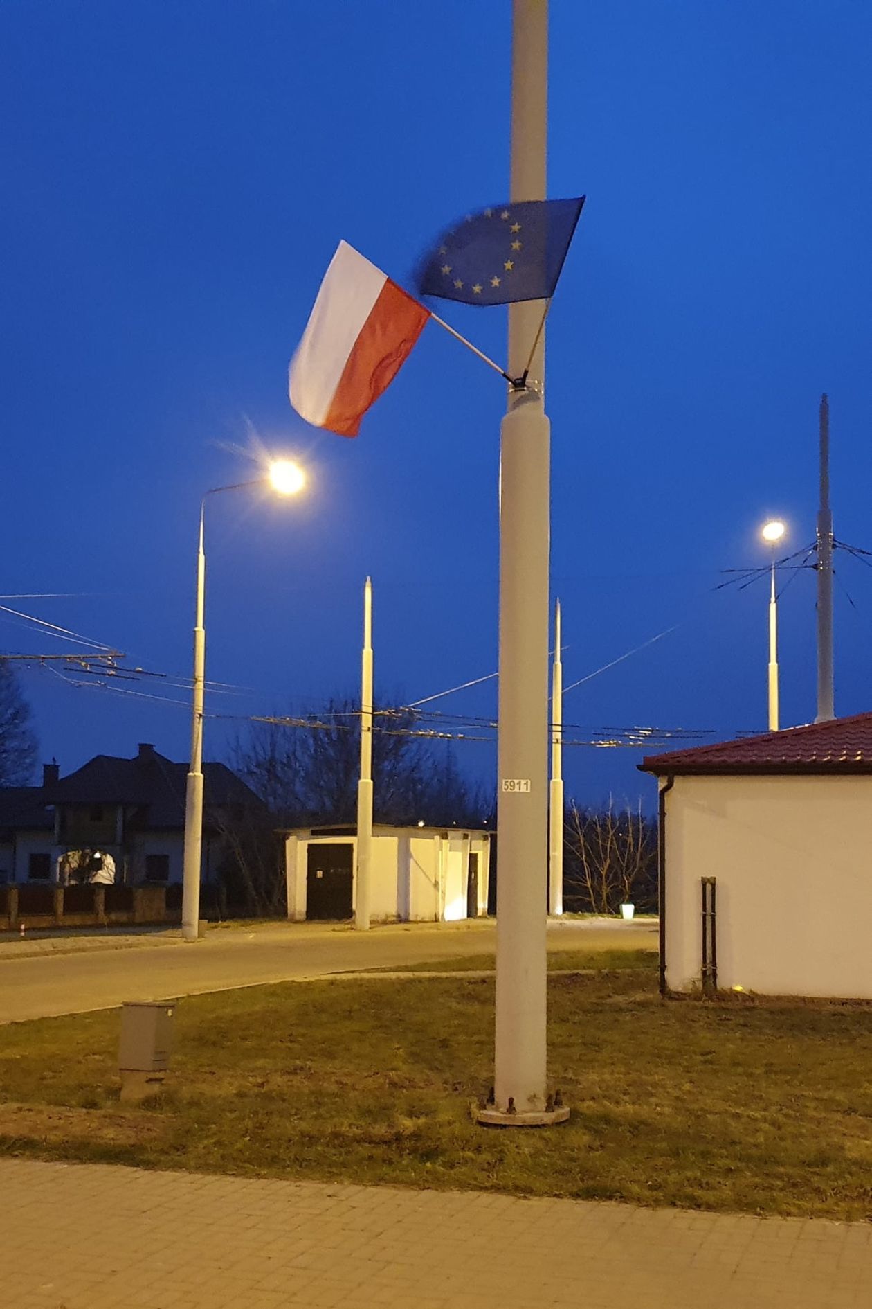 Flagi Unii Europejskiej w Lublinie