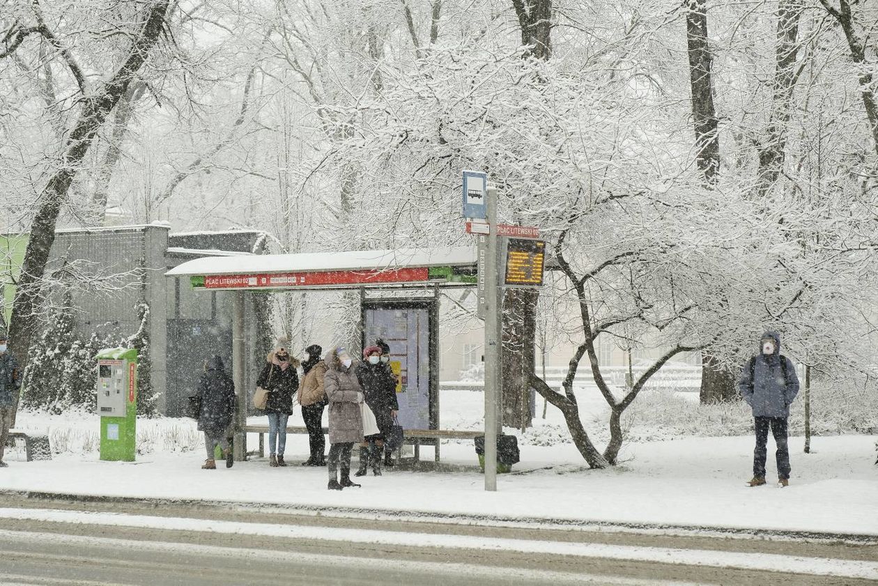  Intensywne opady śniegu w Lublinie (zdjęcie 1) - Autor: Maciej Kaczanowski