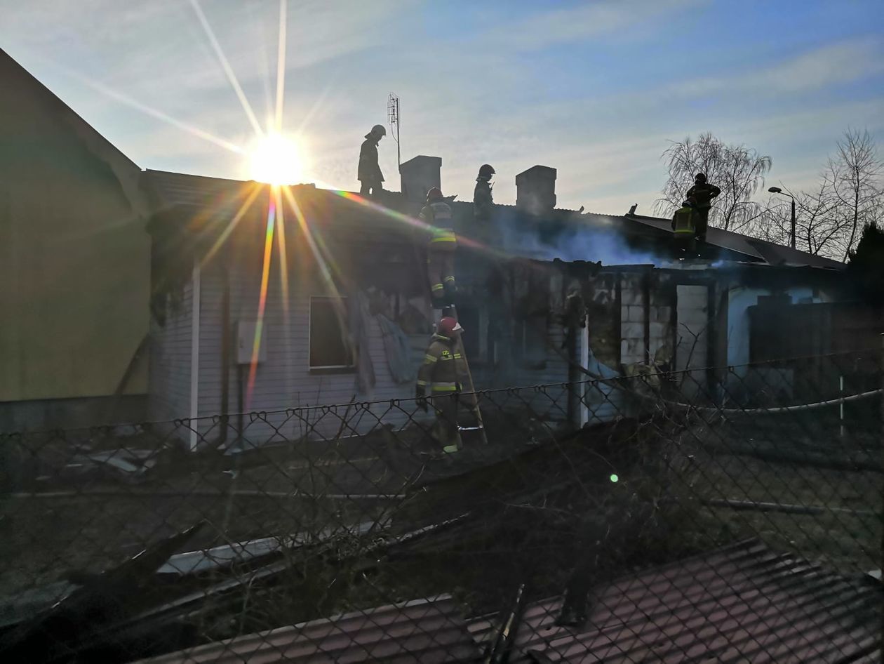 Pożar w Rejowcu Fabrycznym - Autor: mł. asp. Bartosz Żółciński/KM PSP w Chełmie