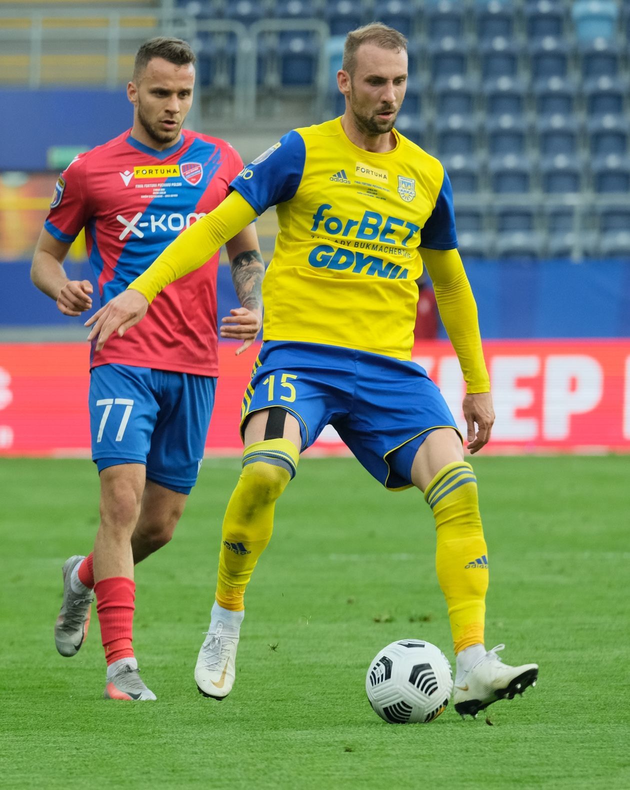  Raków Częstochowa pokonał na lubelskiej Arenie Arkę Gdynia 2 :1 i wygrał Puchar Polski (zdjęcie 1) - Autor: Maciej Kaczanowski