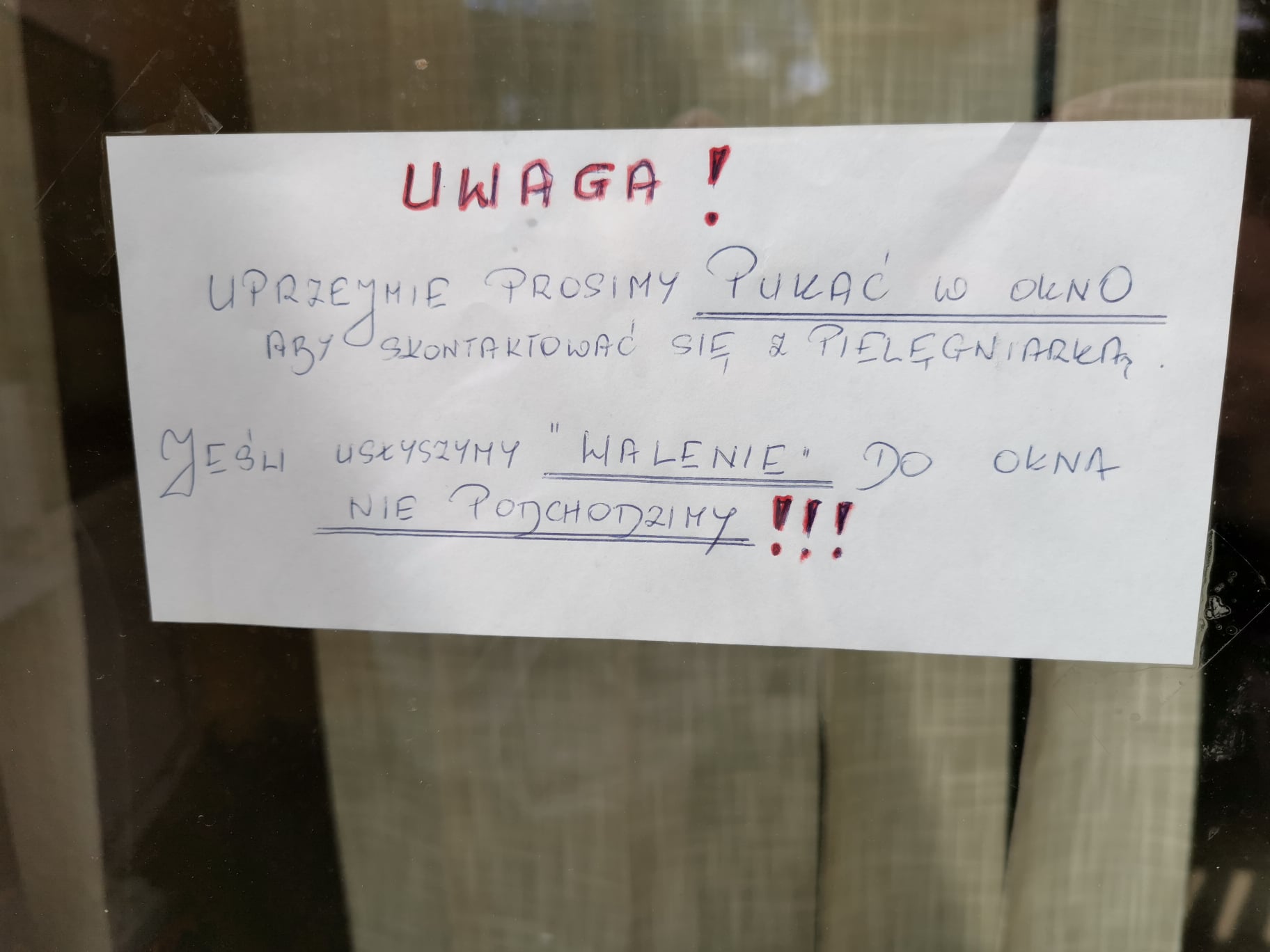 Kuriozalne ogłoszenie w przychodni w Lublinie