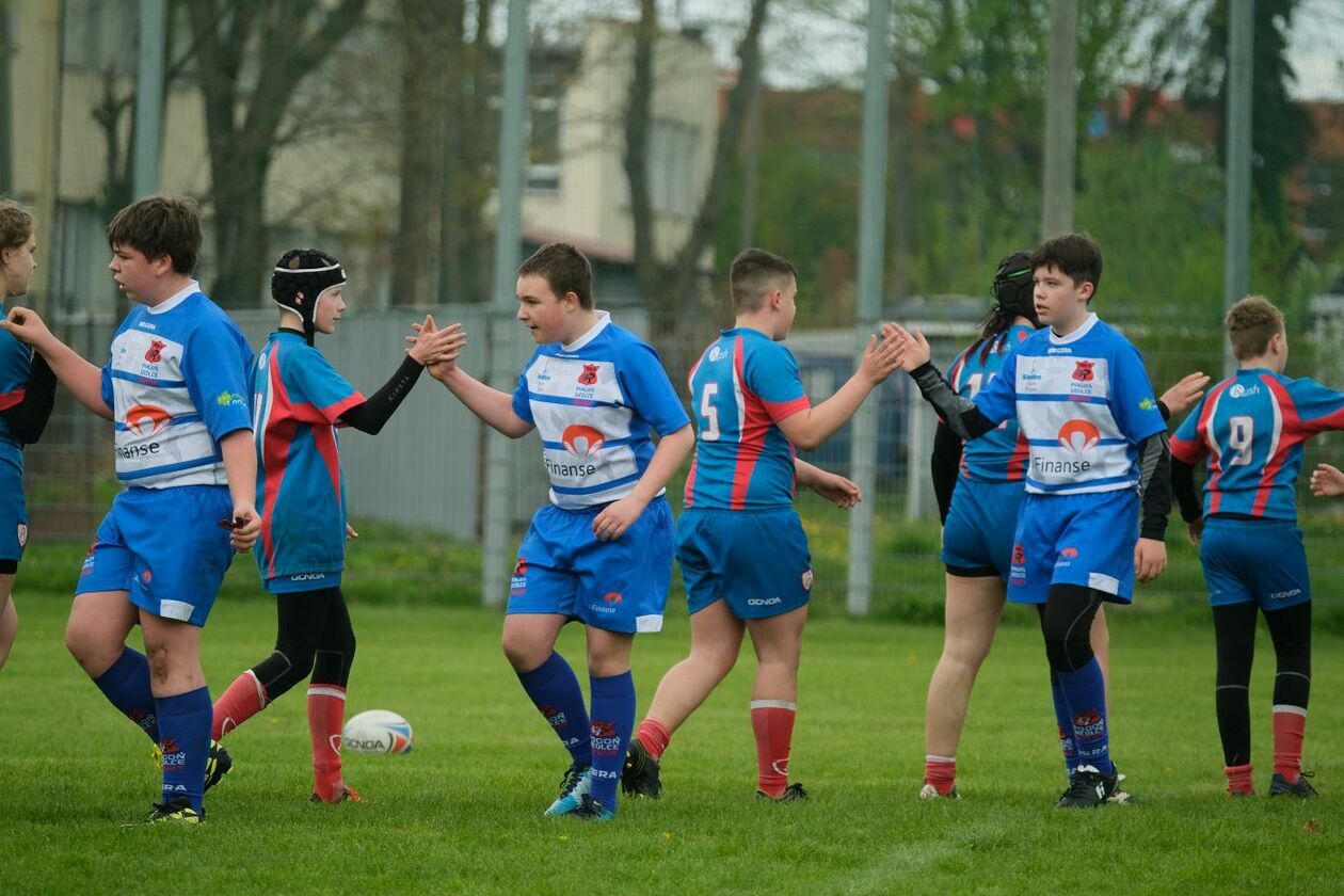  Zmagania młodych rugbystów podczas I Turnieju Lubelskiego Cebularza (zdjęcie 1) - Autor: Maciej Kaczanowski