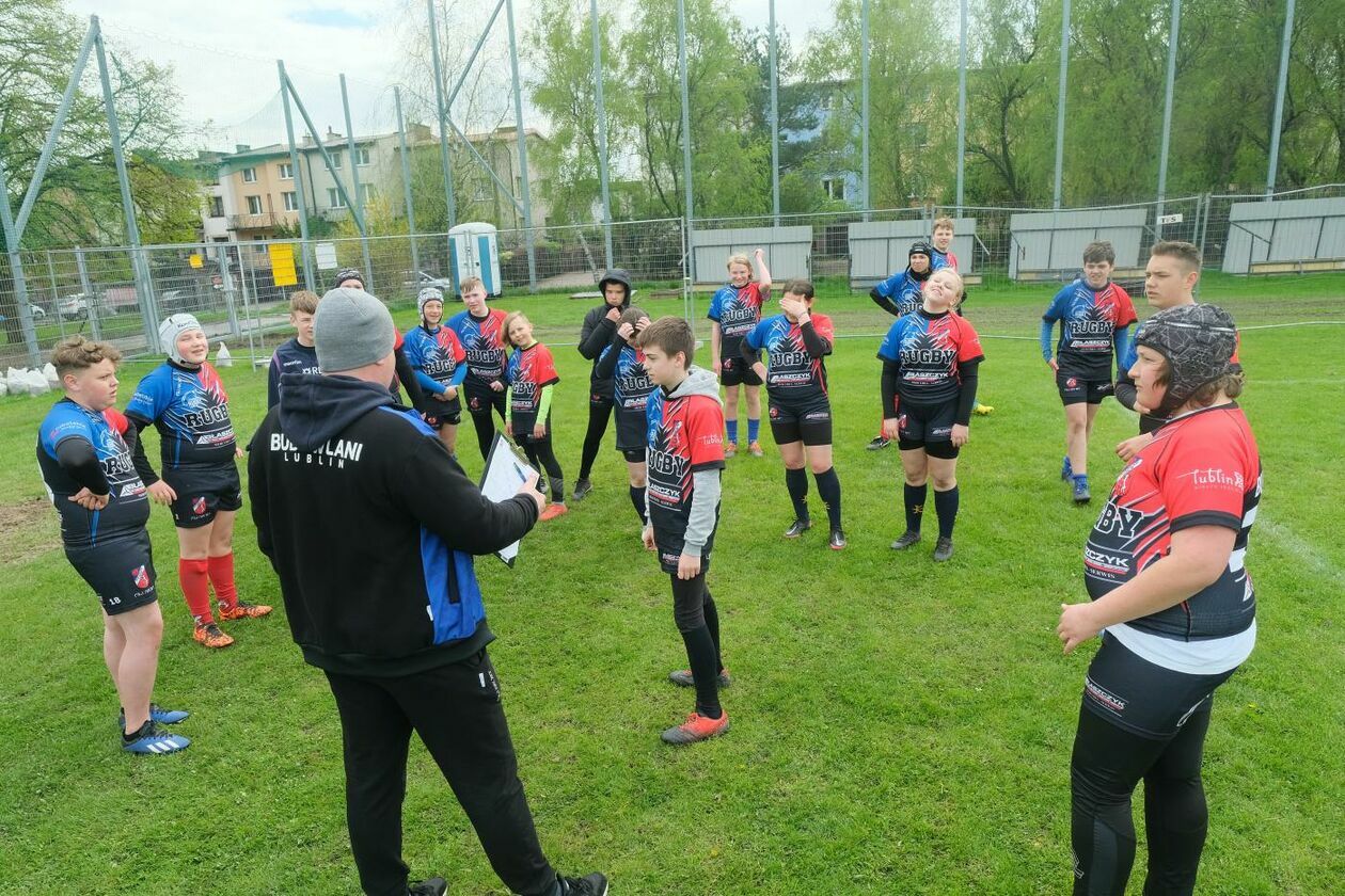  Zmagania młodych rugbystów podczas I Turnieju Lubelskiego Cebularza (zdjęcie 1) - Autor: Maciej Kaczanowski