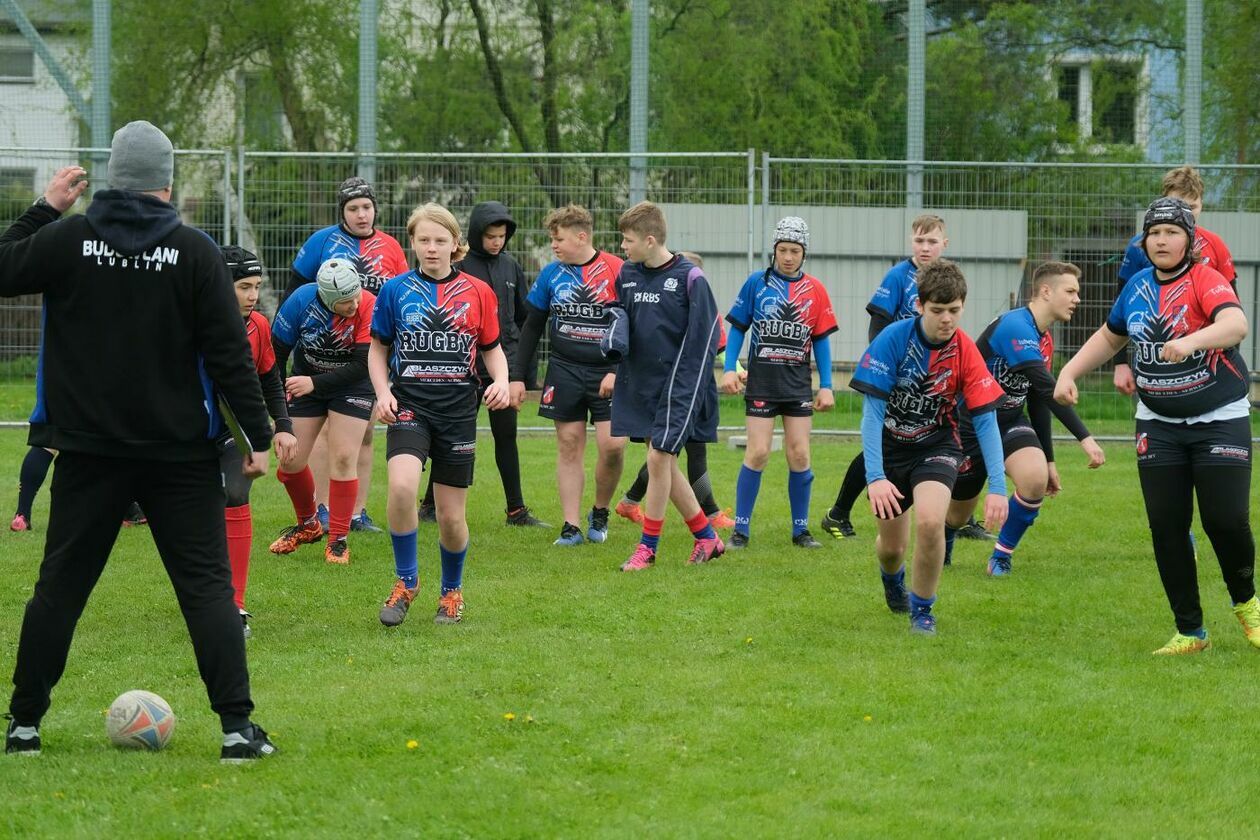  Zmagania młodych rugbystów podczas I Turnieju Lubelskiego Cebularza (zdjęcie 1) - Autor: Maciej Kaczanowski