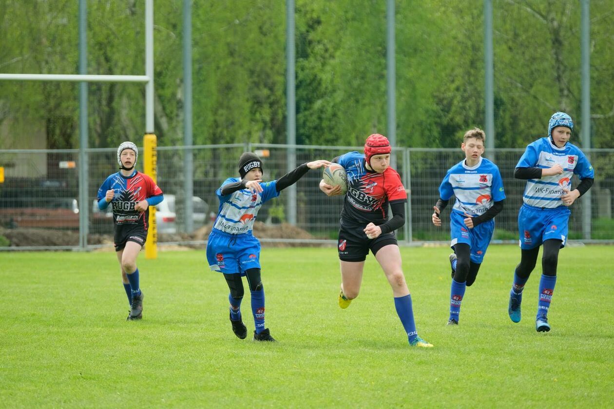  Zmagania młodych rugbystów podczas I Turnieju Lubelskiego Cebularza (zdjęcie 1) - Autor: Maciej Kaczanowski