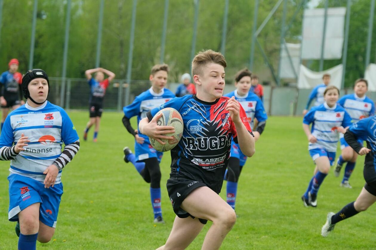  Zmagania młodych rugbystów podczas I Turnieju Lubelskiego Cebularza (zdjęcie 1) - Autor: Maciej Kaczanowski