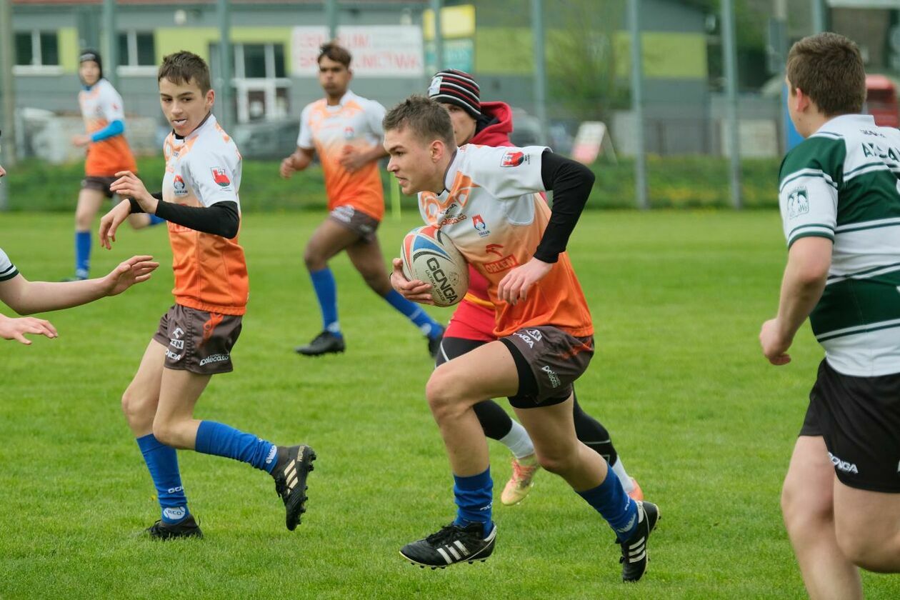  Zmagania młodych rugbystów podczas I Turnieju Lubelskiego Cebularza (zdjęcie 1) - Autor: Maciej Kaczanowski