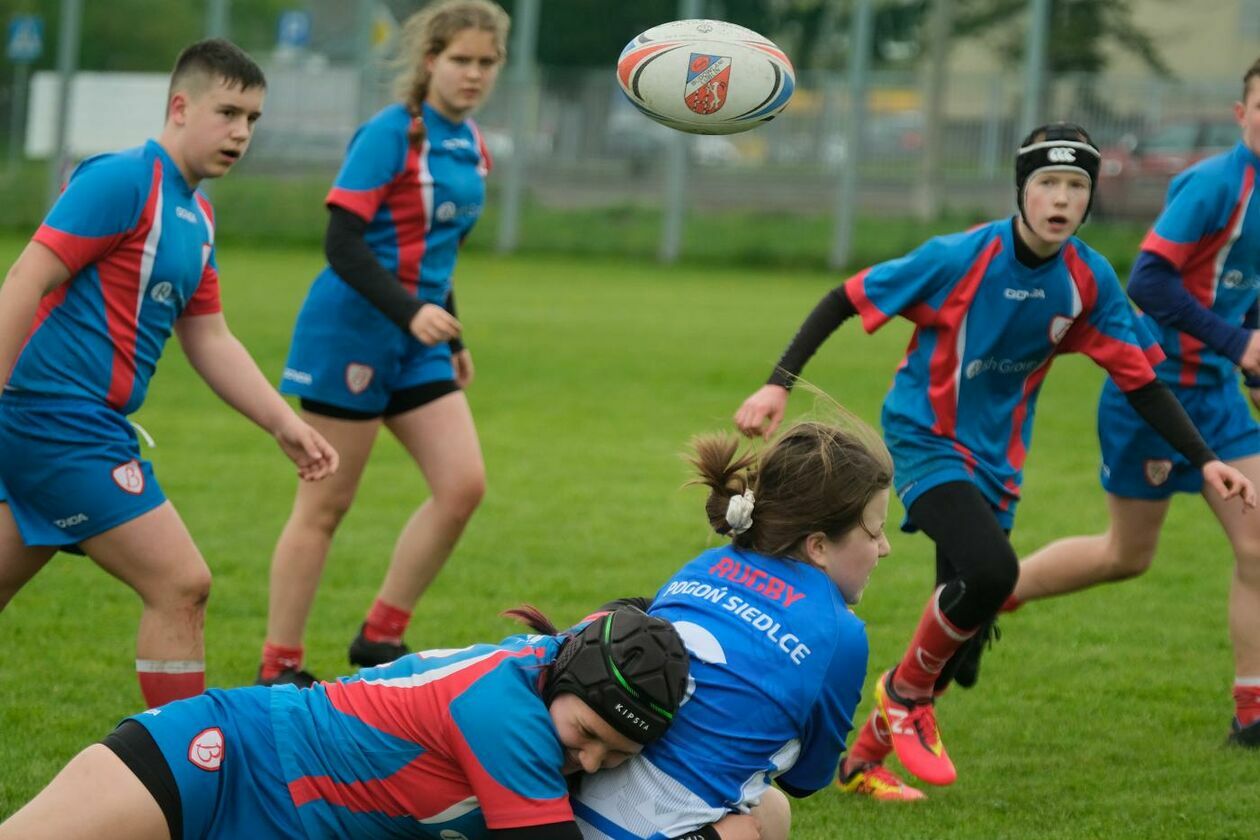  Zmagania młodych rugbystów podczas I Turnieju Lubelskiego Cebularza (zdjęcie 1) - Autor: Maciej Kaczanowski