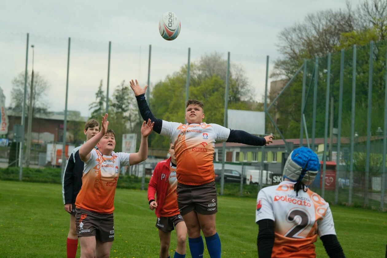  Zmagania młodych rugbystów podczas I Turnieju Lubelskiego Cebularza (zdjęcie 1) - Autor: Maciej Kaczanowski