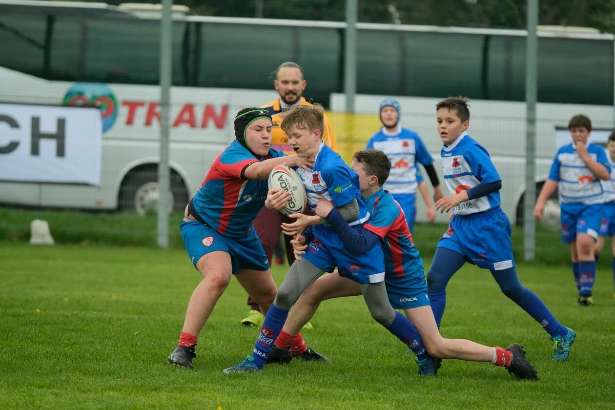  Zmagania młodych rugbystów podczas I Turnieju Lubelskiego Cebularza (zdjęcie 1) - Autor: Maciej Kaczanowski