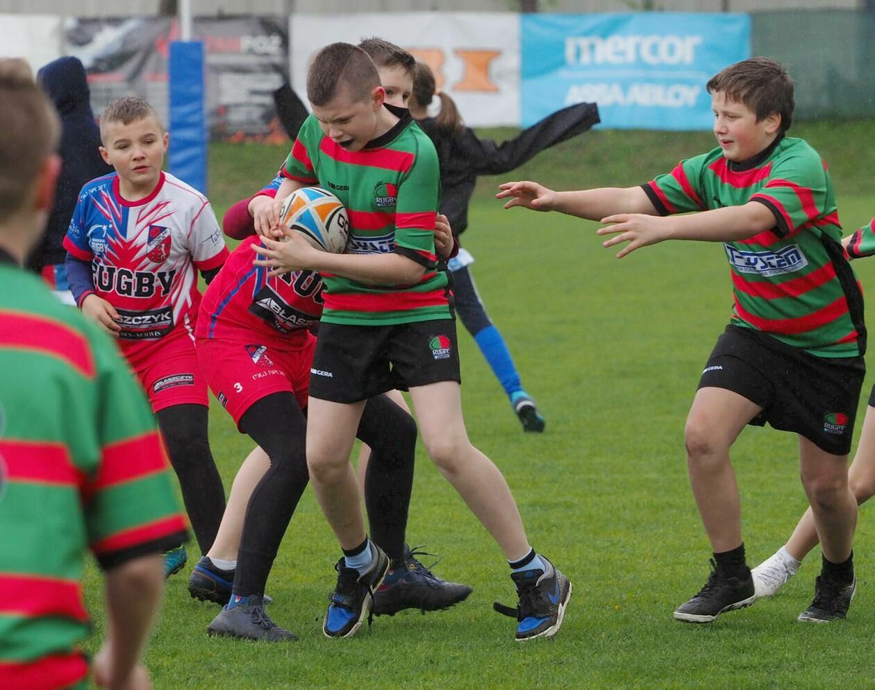  Zmagania młodych rugbystów podczas I Turnieju Lubelskiego Cebularza (zdjęcie 1) - Autor: Maciej Kaczanowski