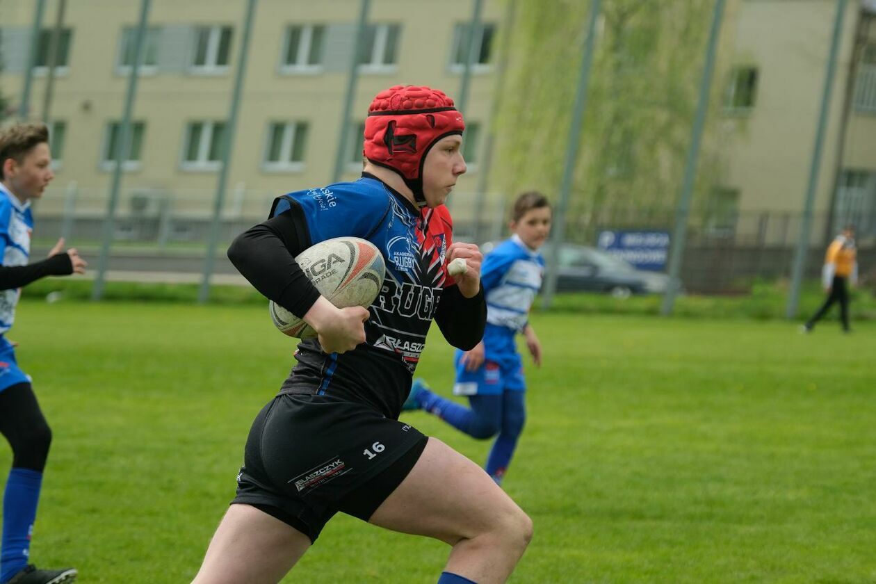  Zmagania młodych rugbystów podczas I Turnieju Lubelskiego Cebularza (zdjęcie 1) - Autor: Maciej Kaczanowski