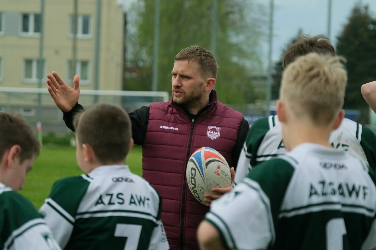  Zmagania młodych rugbystów podczas I Turnieju Lubelskiego Cebularza (zdjęcie 1) - Autor: Maciej Kaczanowski