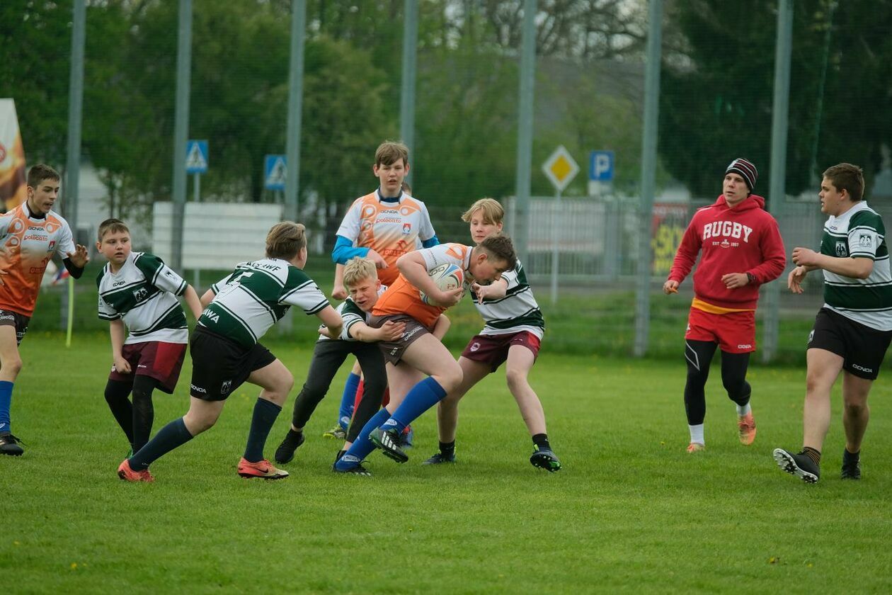  Zmagania młodych rugbystów podczas I Turnieju Lubelskiego Cebularza (zdjęcie 1) - Autor: Maciej Kaczanowski