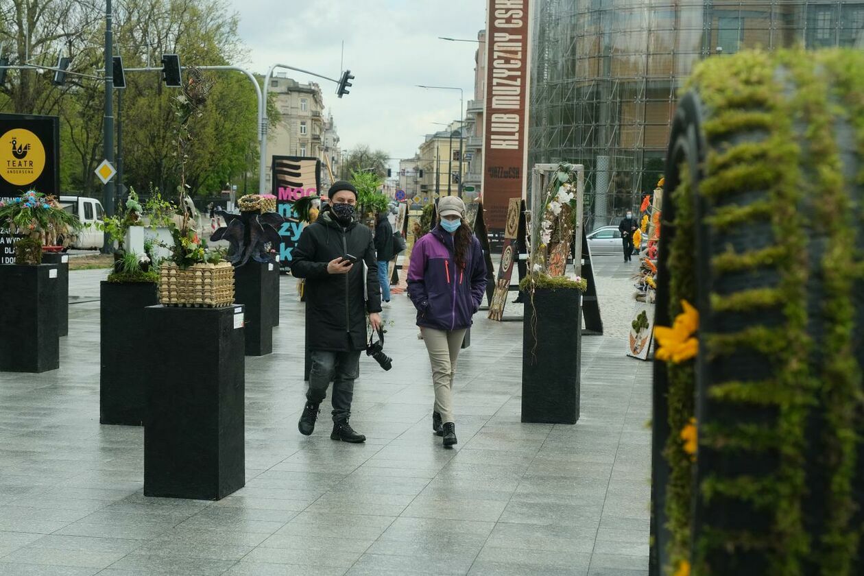  Weekend z Florystyką: przed gmachem CSK można otwarto wystawę instalacji artystycznych (zdjęcie 1) - Autor: Maciej Kaczanowski