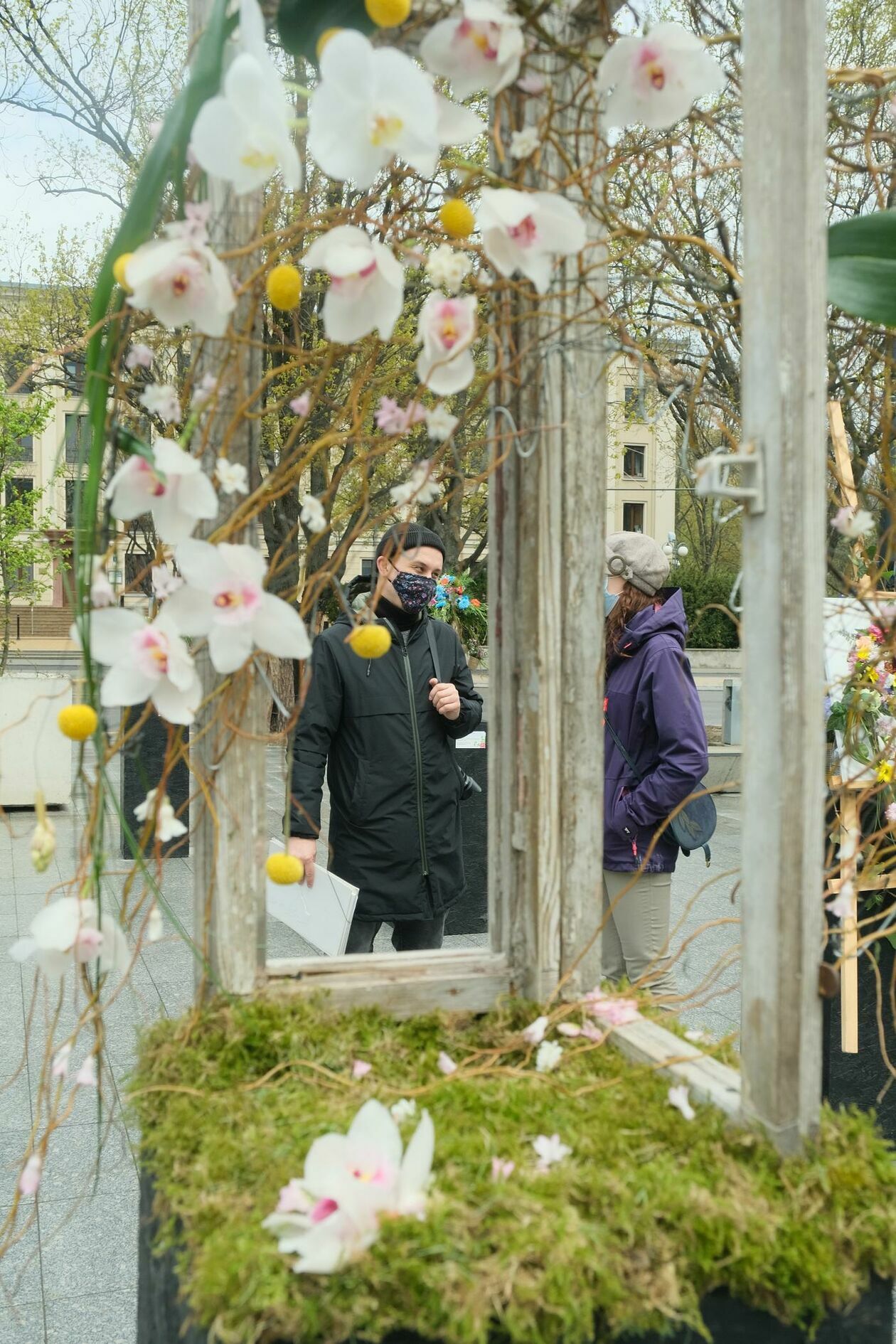  Weekend z Florystyką: przed gmachem CSK można otwarto wystawę instalacji artystycznych (zdjęcie 1) - Autor: Maciej Kaczanowski